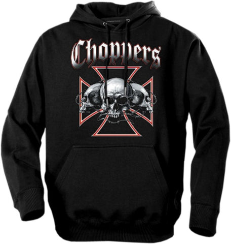 Biker Hoodies - "Chopper Barbed Wire" Biker Hoodie