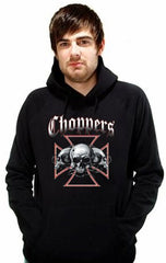 Biker Hoodies - "Chopper Barbed Wire" Biker Hoodie