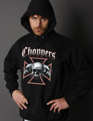 Biker Hoodies - "Chopper Barbed Wire" Biker Hoodie