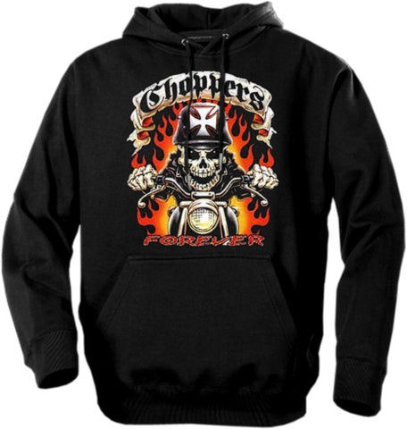 Biker Hoodies - "Chopper Ghost Rider" Biker Hoodie