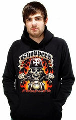 Biker Hoodies - "Chopper Ghost Rider" Biker Hoodie