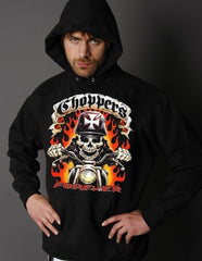 Biker Hoodies - "Chopper Ghost Rider" Biker Hoodie