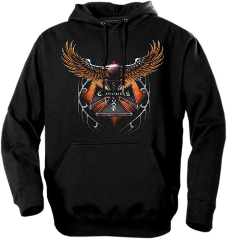 Biker Hoodies - "Eagle Chopper" Biker Hoodie