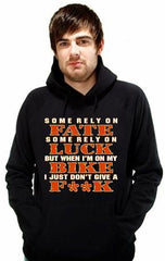 Biker Hoodies - "Fate & Luck" Biker Hoodie