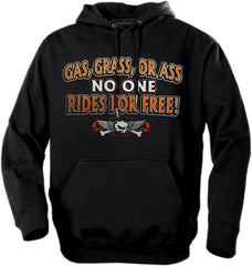 Biker Hoodies - "Gas Grass or Ass Trucker Babe" Biker Hoodie