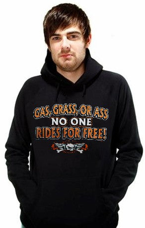 Biker Hoodies - "Gas Grass or Ass Trucker Babe" Hoodie