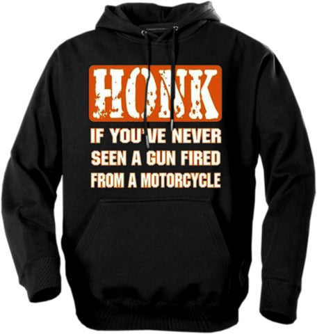 Biker Hoodies - "Gun Fired From a Motorcycle" Biker Hoodie