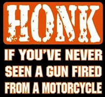 "Gun Fired From a Motorcycle" Biker Hoodie