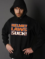 Biker Hoodies - "Helmet Laws Suck" Hoodie