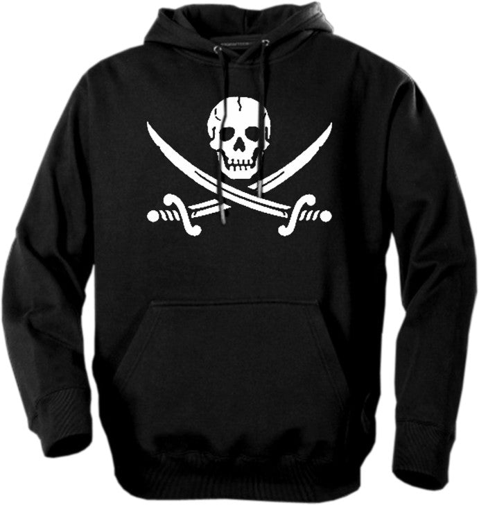 Biker Hoodies - Pirate Skull and Swords Adult