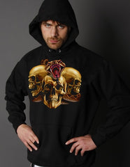 Hoodies - "Slither Skulls" Biker Hoodie