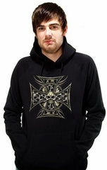 Biker Hoodies - "Tribal Chopper Chain" Biker Hoodie Man