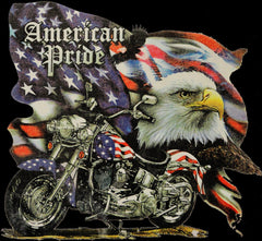 Biker Shirts - "American Pride" Biker Shirt (Black)