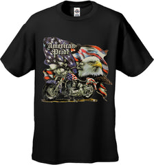 Biker Shirts - "American Pride" Biker Shirt (Black)