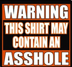 Biker Shirts - "Asshole Warning" Biker Shirt