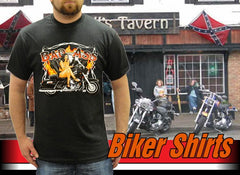 Biker Shirts - "Bad Ass Pinup" Biker Shirt