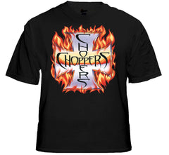 Biker Shirts - "Chopper in Flames" Biker Shirt