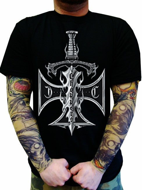 Biker Shirts - "Chopper Sword & Cross" Biker Shirt