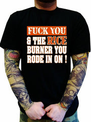 Biker Shirts - "Fu*k Rice Burners" Biker Shirt