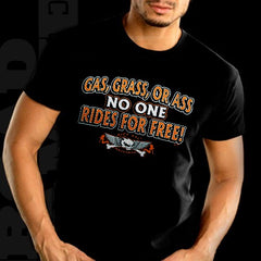 Biker Shirts - "Gas Grass or Ass Trucker Babe" Biker Shirt