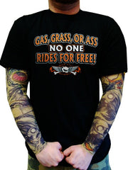 Biker Shirts - "Gas Grass or Ass Trucker Babe" Biker Shirt