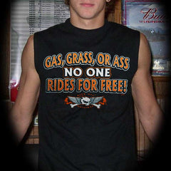 Biker Shirts - "Gas Grass or Ass Trucker Babe" Biker Shirt