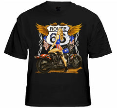 Biker Shirts - "Route 66 Pin Up" Biker Shirt