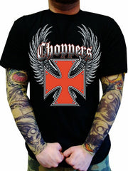 Biker Shirts - "Winged Chopper Cross" Biker Shirt