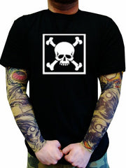 Biker T-Shirts - "Bones in a Box" Biker Shirt Man