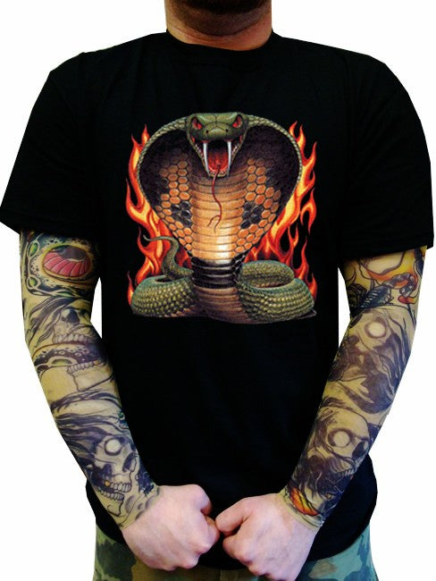 "Cobra in Flames" Biker Shirt 