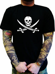 Biker T-Shirts - Pirate Skull and Swords