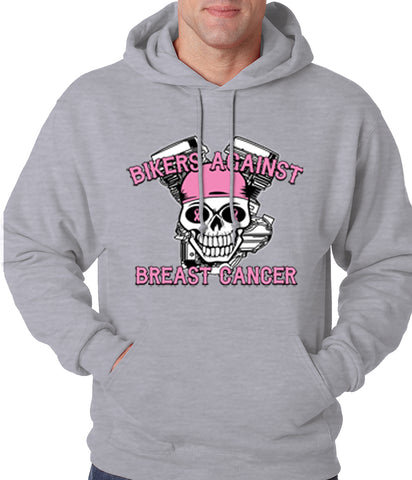 Bikers Against Breast Cancer Hoodie Heather Grey