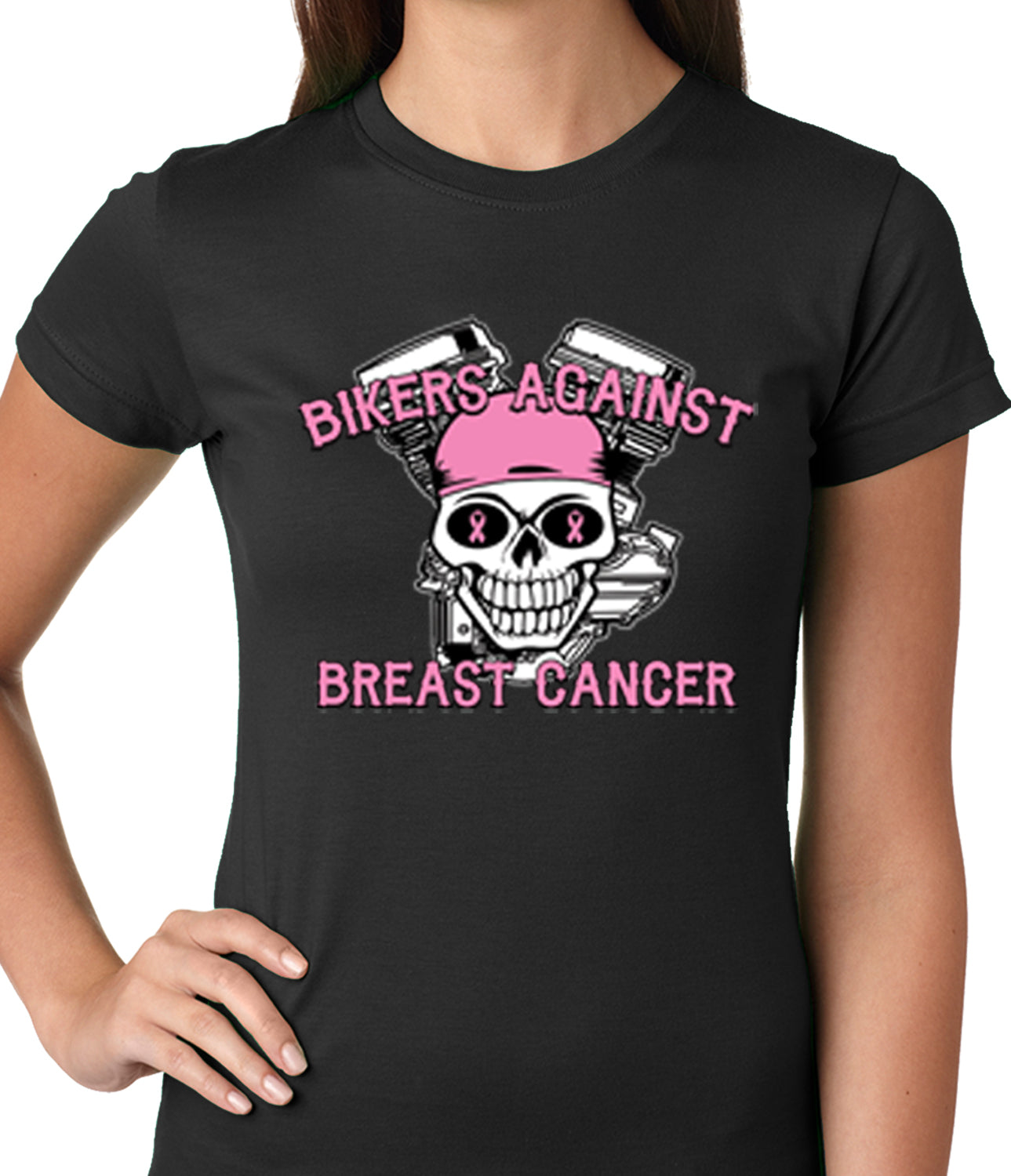Bikers Against Breast Cancer Ladies T-shirt