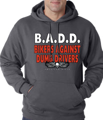Bikers Against Dumb Drivers Hoodie Charcoal Grey
