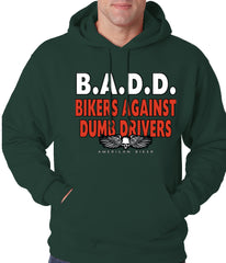 Bikers Against Dumb Drivers Hoodie Forest Green