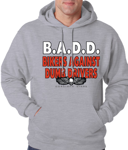 charcoal Bikers Against Dumb Drivers Hoodie