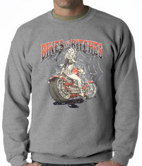 Bikes and B*tches Biker Adult Crewneck