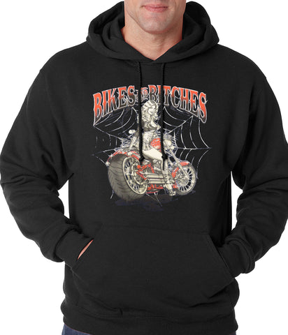 Bikes and B*tches Biker Adult Hoodie