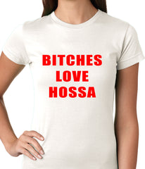 Bitches Love Hossa Chicago Hockey Ladies T-shirt