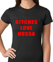 Bitches Love Hossa Chicago Hockey Ladies T-shirt