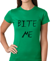 Bite Me Zombie and Vampire Lovers Girls T-shirt