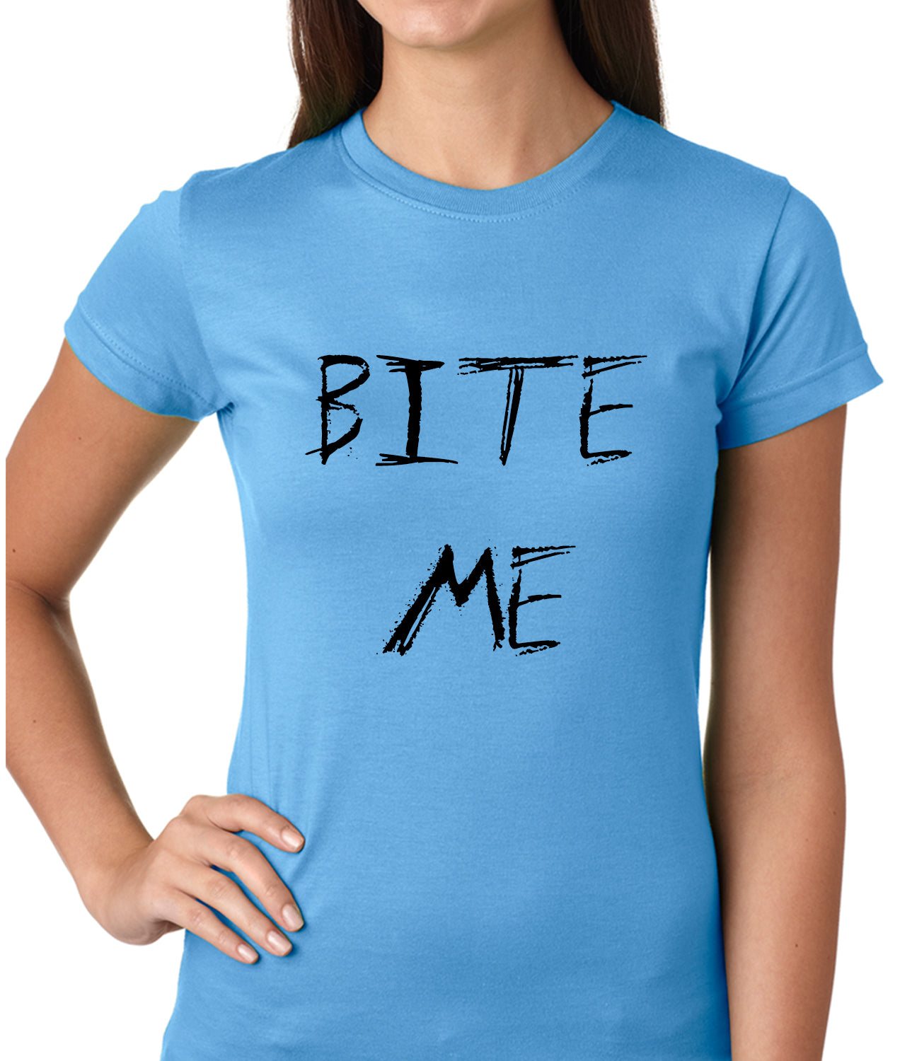 Bite Me Zombie and Vampire Lovers Girls T-shirt