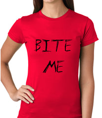 Bite Me Zombie and Vampire Lovers Girls T-shirt