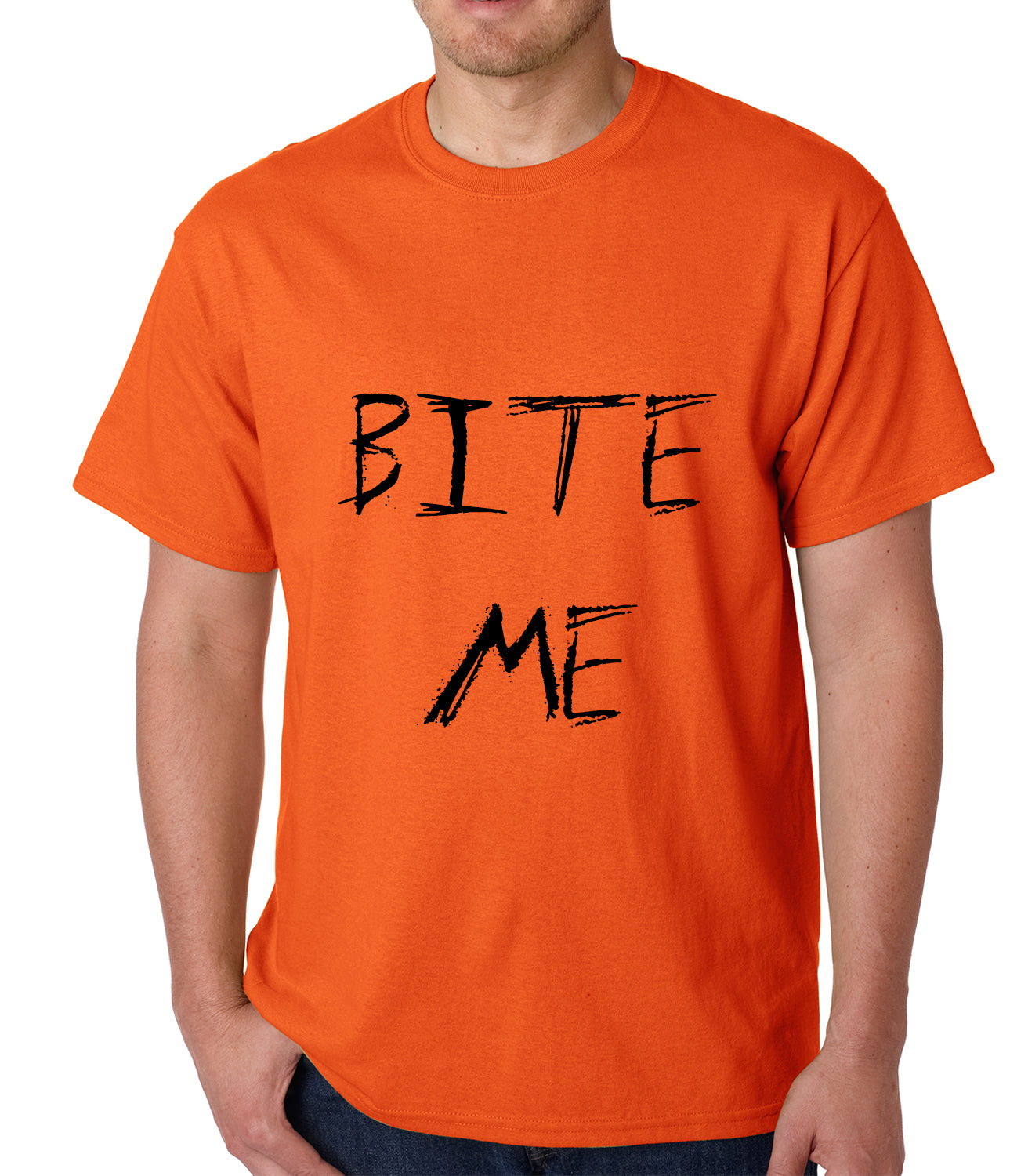 Bite Me Zombie and Vampire Lovers Mens T-shirt