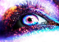 Black Light Responsive Neon Glitter eye