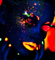 Black Light Responsive Neon Glitter Gold
