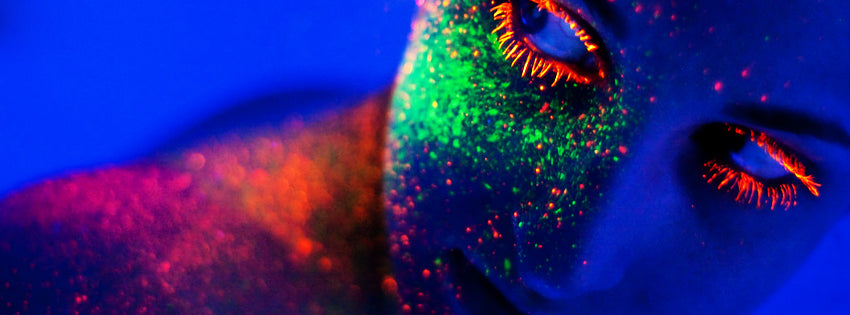 Black Light Responsive Neon Glitter eyes
