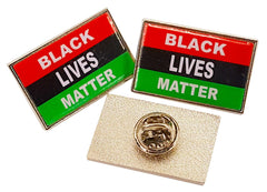 Black Lives Matter African American Flag Epoxy Coated Lapel Pin (Set of 3)