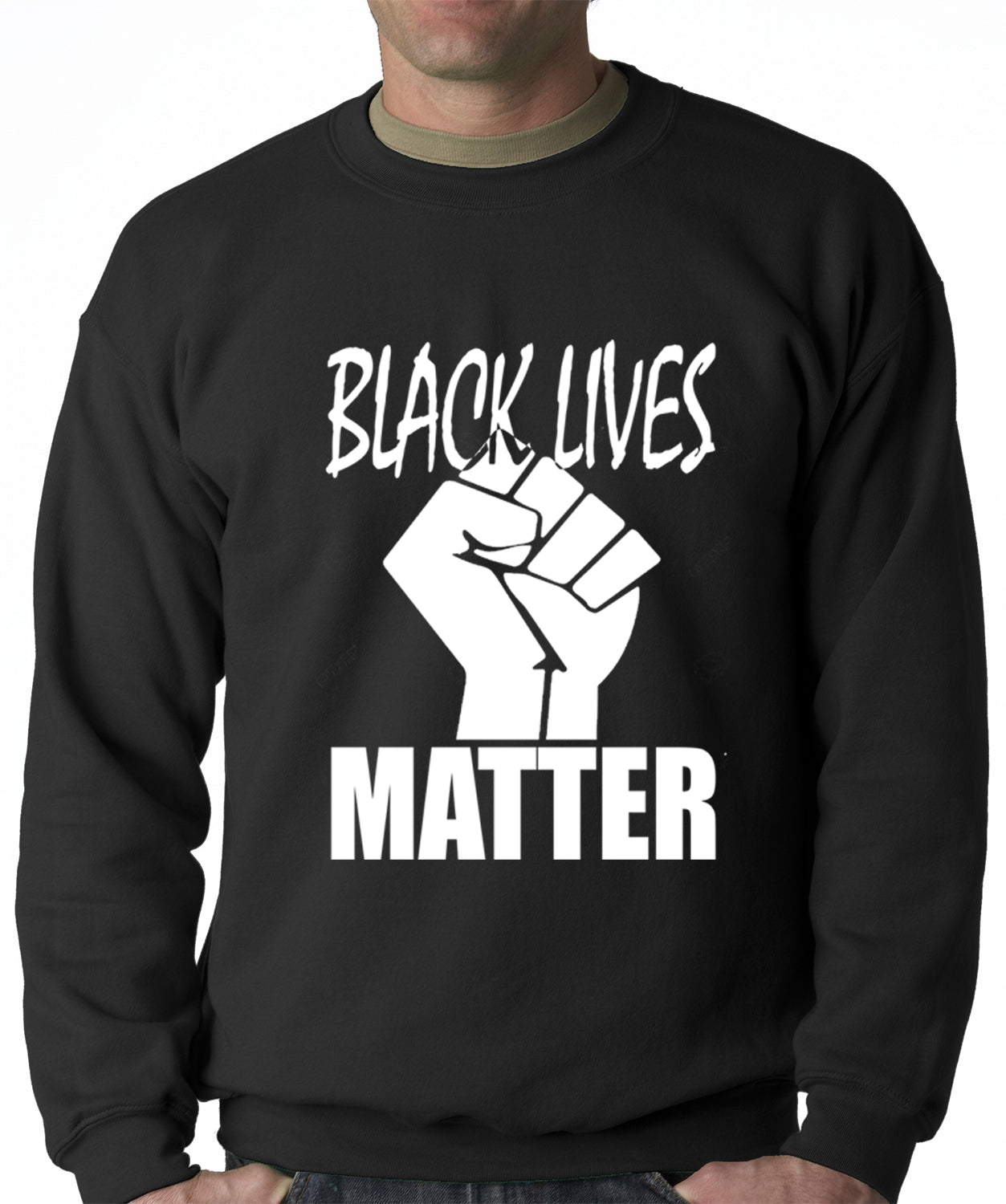 Black Lives Matter Fist Crewneck Sweatshirt