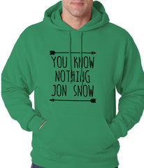 (Black Print) You Know Nothing Jon Snow Adult Hoodie
